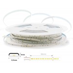 Tira LED 230V monocolor 12W/mt SMD 2035 IP65 6,5x3mm corte cada 100mm, Bobina 50mts x 4,90€/m